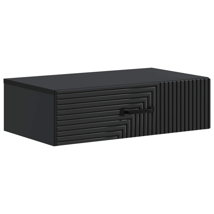 Væghængt Sideskab 59 x 34,5 x 17 cm Konstrueret træ Sort