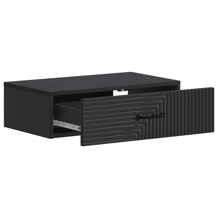 Væghængt Sideskab 59 x 34,5 x 17 cm Konstrueret træ Sort