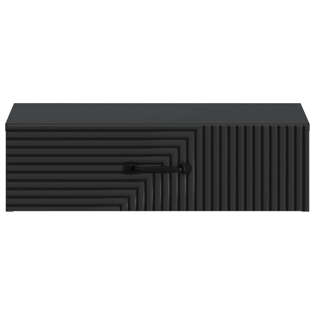 Væghængt Sideskab 59 x 34,5 x 17 cm Konstrueret træ Sort