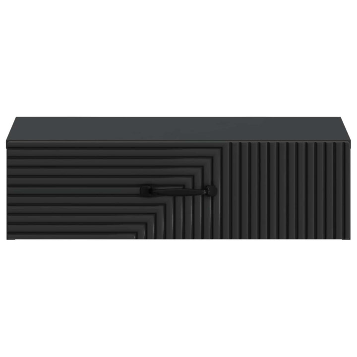 Væghængt Sideskab 59 x 34,5 x 17 cm Konstrueret træ Sort