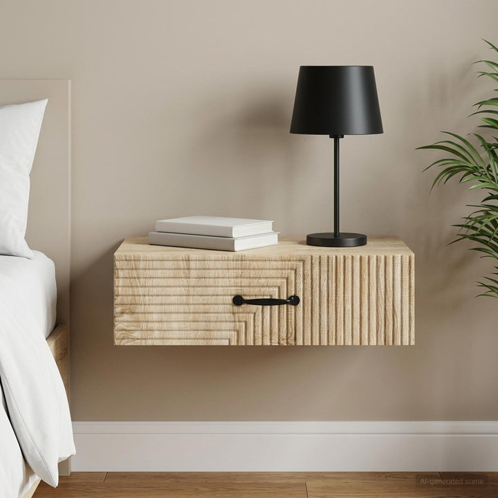 Væghængt Sideskab 59 x 34,5 x 17 cm Konstrueret træ Sonoma-eg