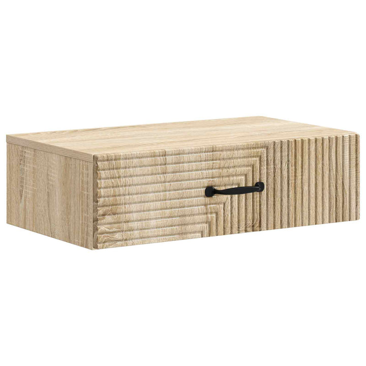 Væghængt Sideskab 59 x 34,5 x 17 cm Konstrueret træ Sonoma-eg