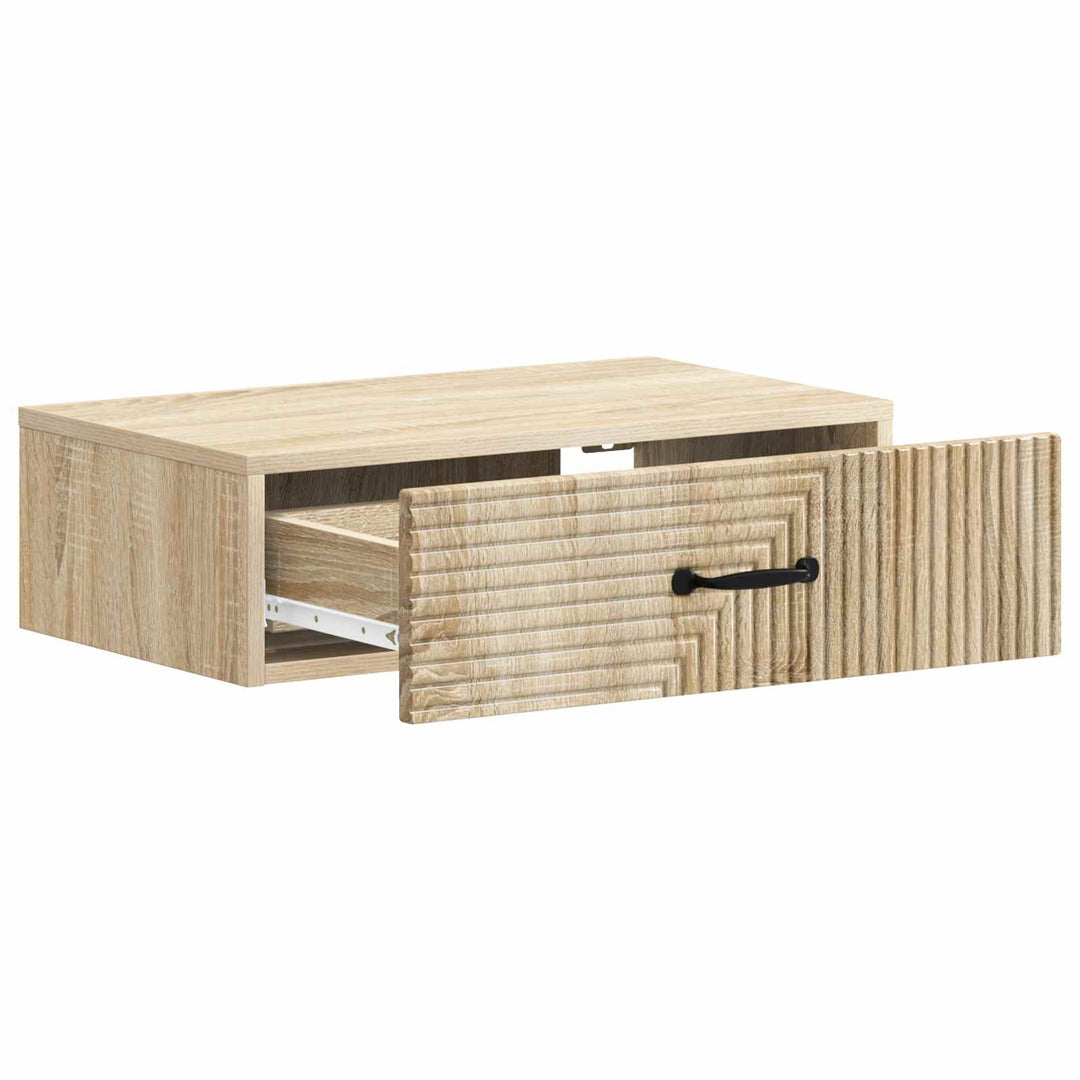 Væghængt Sideskab 59 x 34,5 x 17 cm Konstrueret træ Sonoma-eg