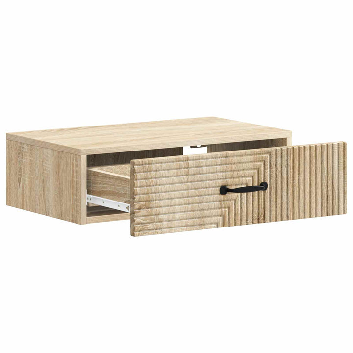 Væghængt Sideskab 59 x 34,5 x 17 cm Konstrueret træ Sonoma-eg