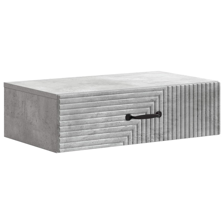 Væghængt Sideskab 59 x 34,5 x 17 cm Konstrueret træ Betongrå
