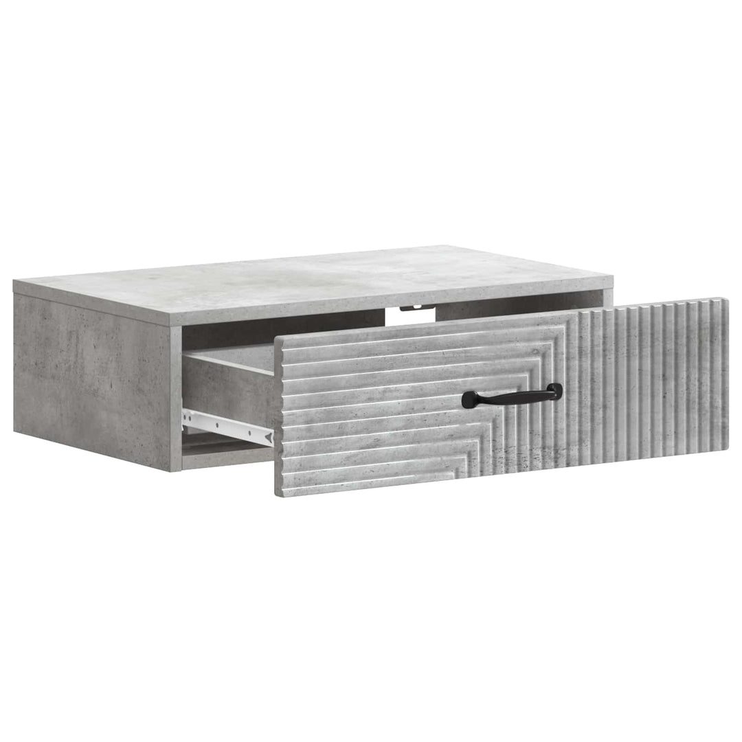 Væghængt Sideskab 59 x 34,5 x 17 cm Konstrueret træ Betongrå