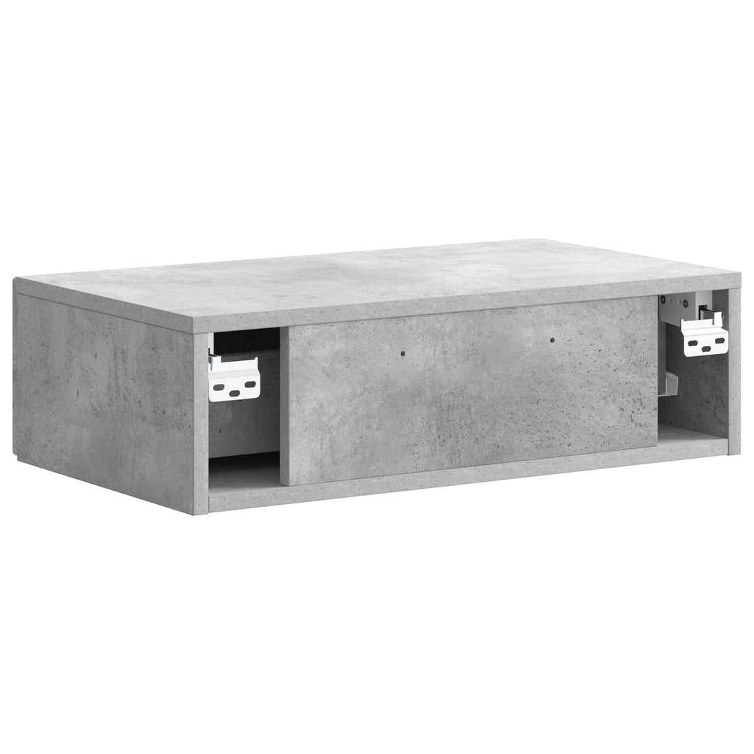 Væghængt Sideskab 59 x 34,5 x 17 cm Konstrueret træ Betongrå