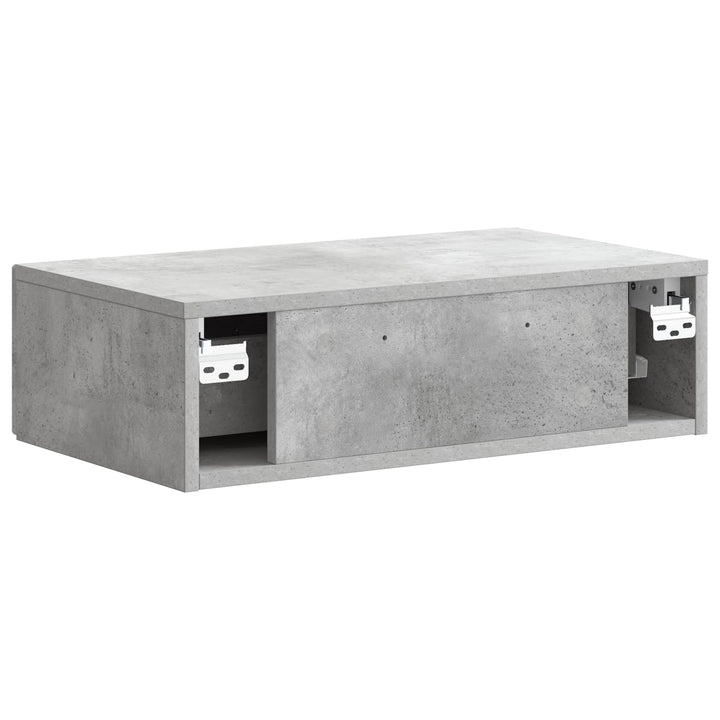 Væghængt Sideskab 59 x 34,5 x 17 cm Konstrueret træ Betongrå
