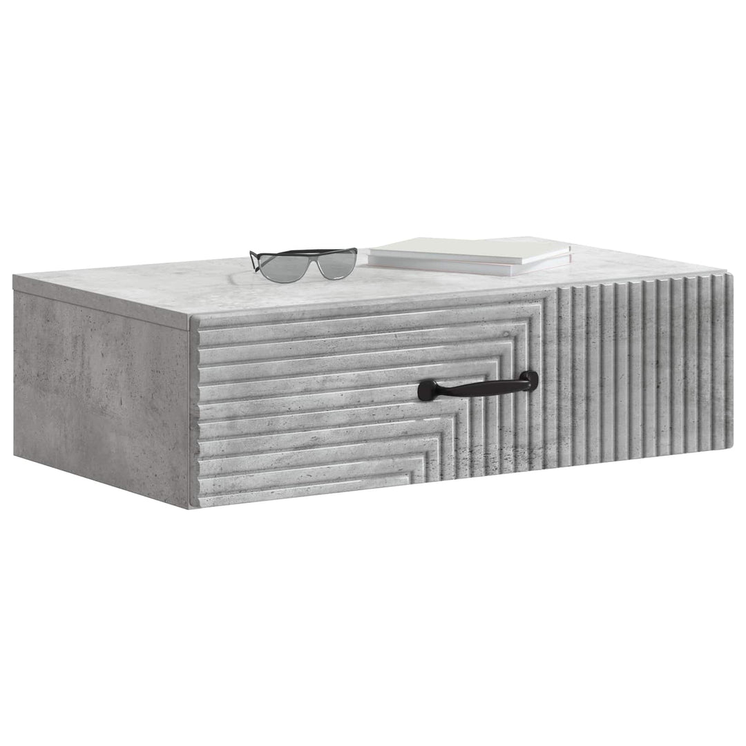 Væghængt Sideskab 59 x 34,5 x 17 cm Konstrueret træ Betongrå