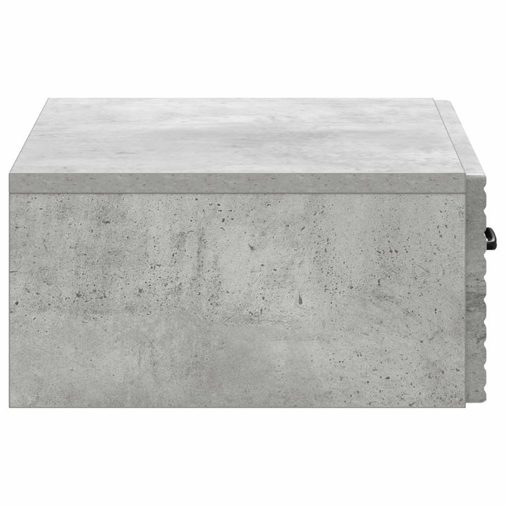 Væghængt Sideskab 59 x 34,5 x 17 cm Konstrueret træ Betongrå