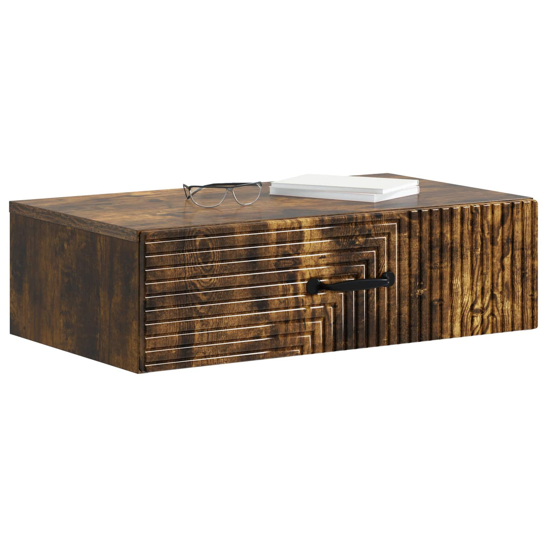 Væghængt Sideskab Røget eg 59 x 34,5 x 17 cm Konstrueret træ