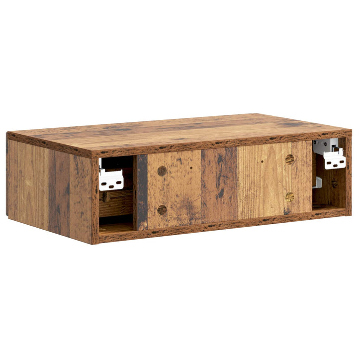 Væghængt Sideskab 59 x 34,5 x 17 cm Konstrueret træ Gammelt træ
