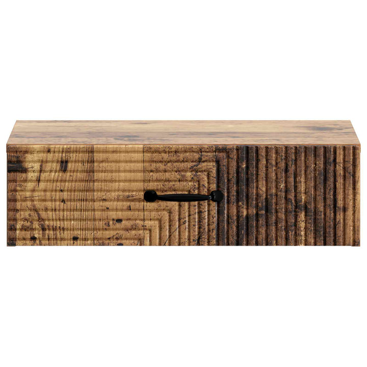Væghængt Sideskab 59 x 34,5 x 17 cm Konstrueret træ Gammelt træ