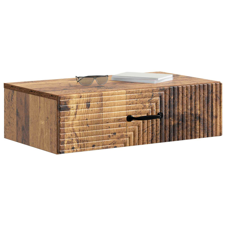 Væghængt Sideskab 59 x 34,5 x 17 cm Konstrueret træ Gammelt træ