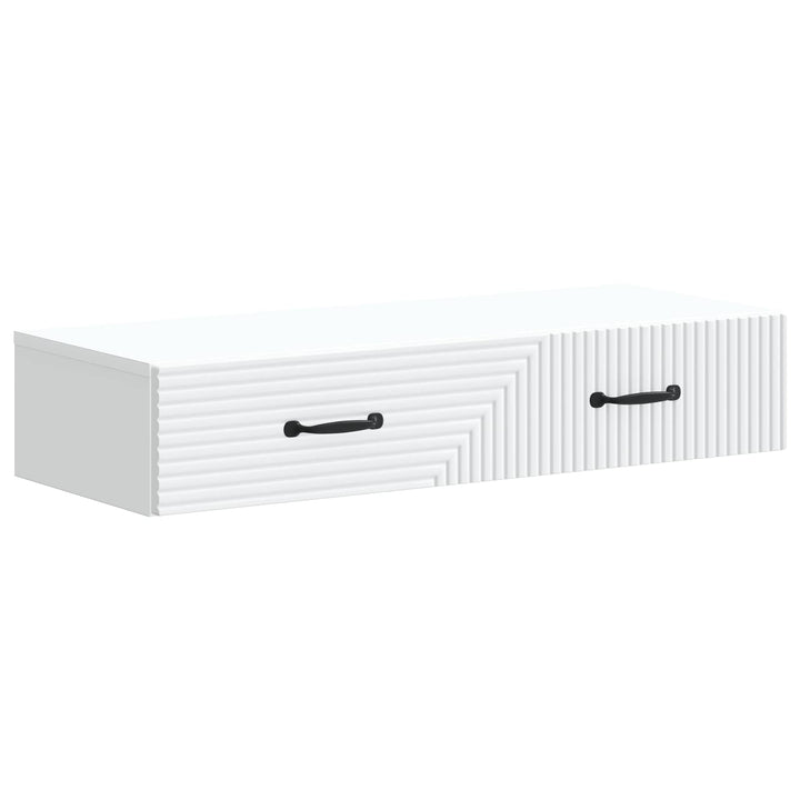 Væghængt Sideskab Hvid 87,5 x 34,5 x 17 cm Konstrueret træ