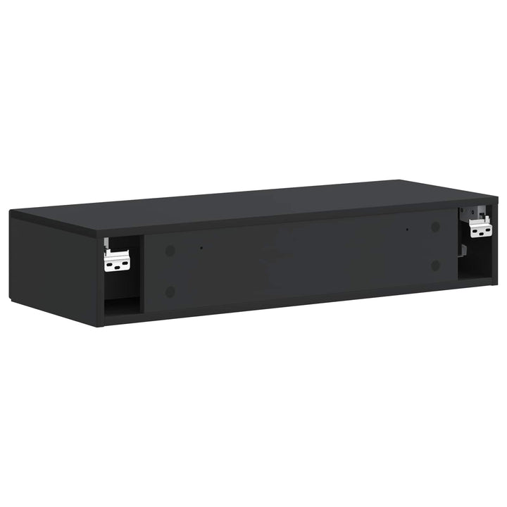 Væghængt Sideskab 87,5 x 34,5 x 17 cm Konstrueret træ Sort