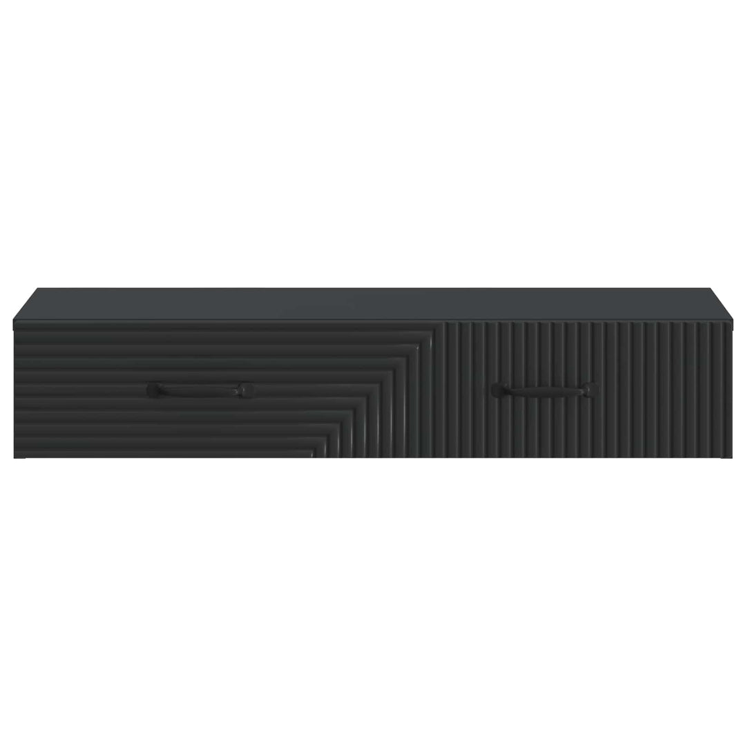 Væghængt Sideskab 87,5 x 34,5 x 17 cm Konstrueret træ Sort