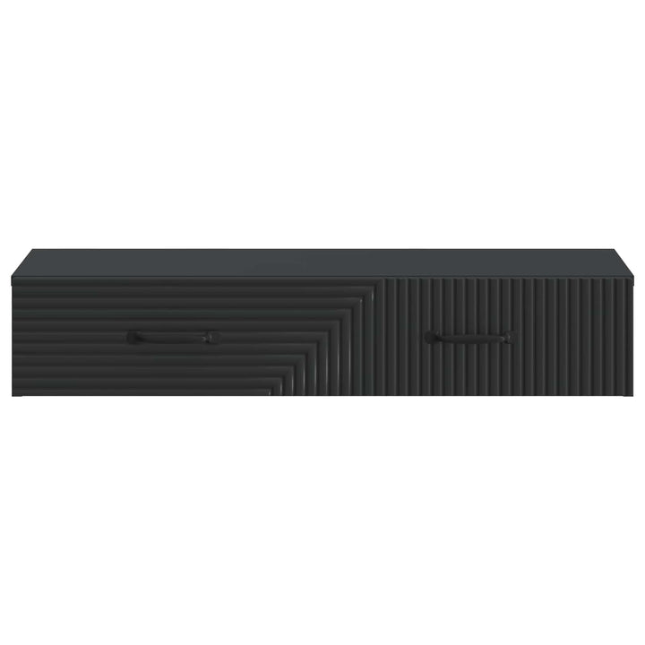 Væghængt Sideskab 87,5 x 34,5 x 17 cm Konstrueret træ Sort