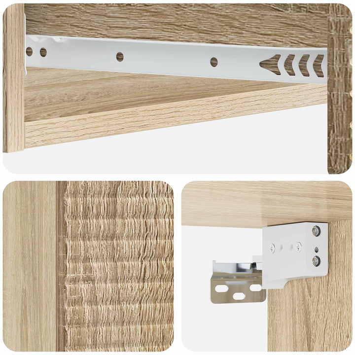 Væghængt Sideskab 87,5 x 34,5 x 17 cm Konstrueret træ Sonoma-eg