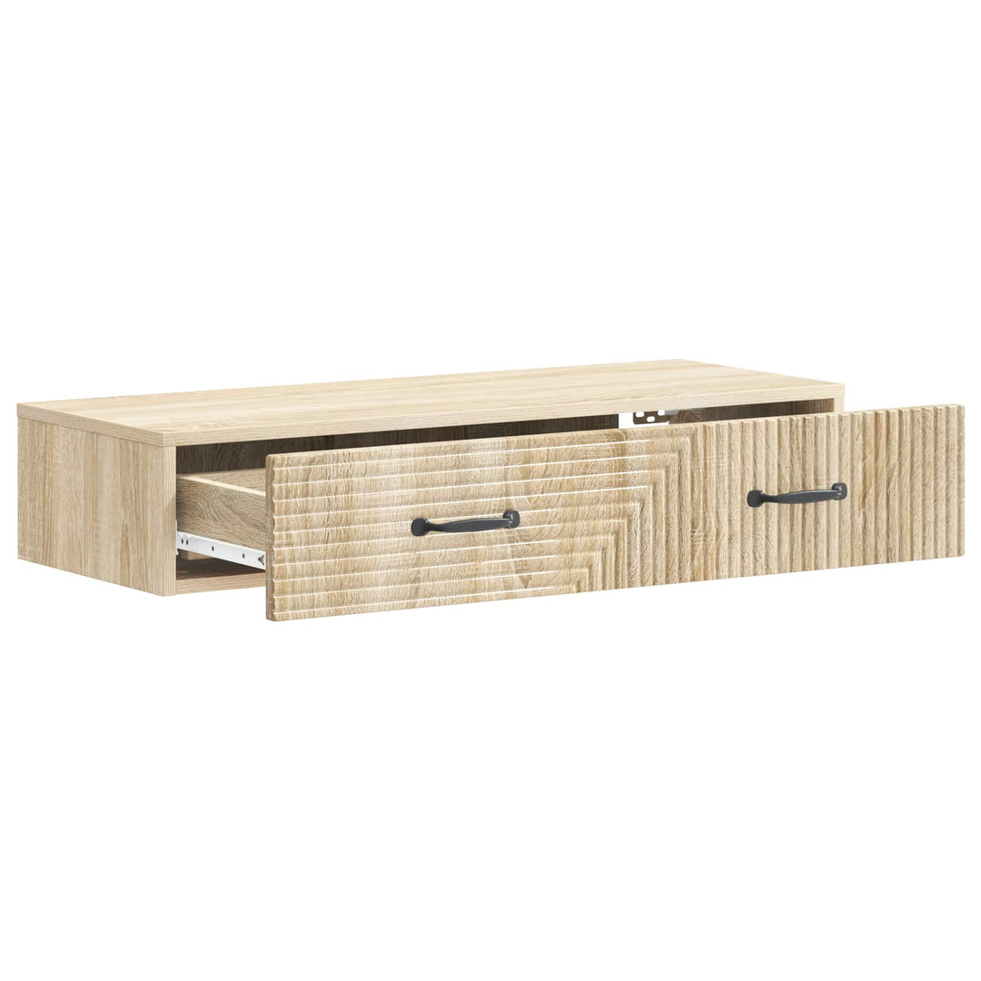 Væghængt Sideskab 87,5 x 34,5 x 17 cm Konstrueret træ Sonoma-eg