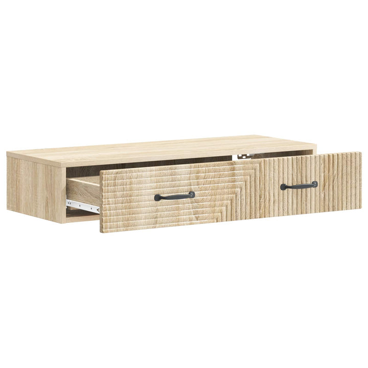 Væghængt Sideskab 87,5 x 34,5 x 17 cm Konstrueret træ Sonoma-eg