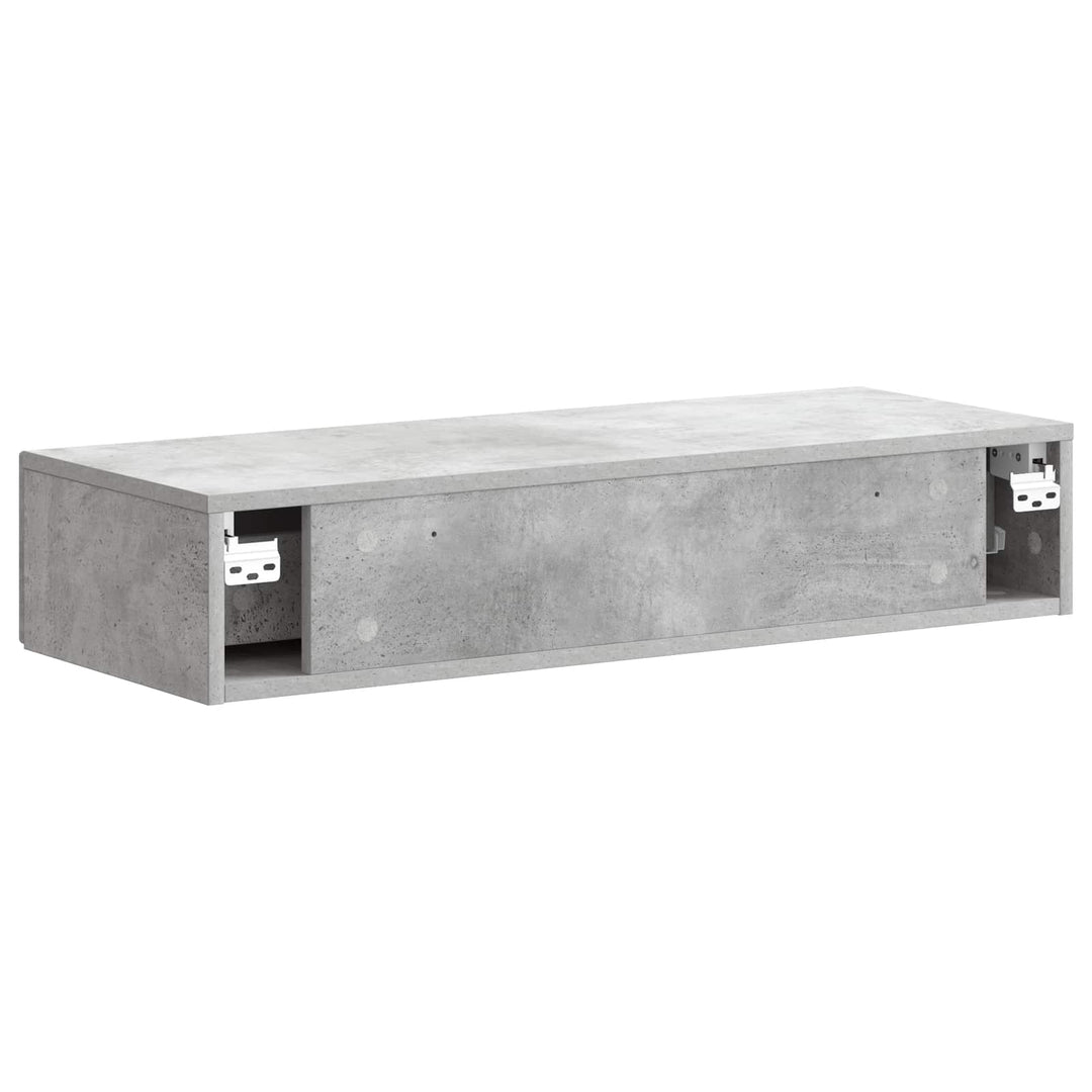 Væghængt Sideskab 87,5 x 34,5 x 17 cm Konstrueret træ Betongrå