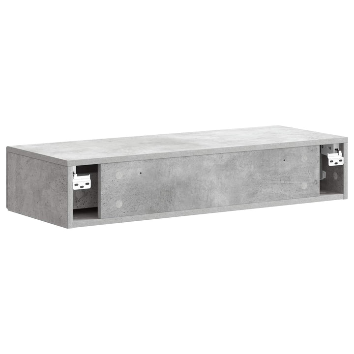 Væghængt Sideskab 87,5 x 34,5 x 17 cm Konstrueret træ Betongrå