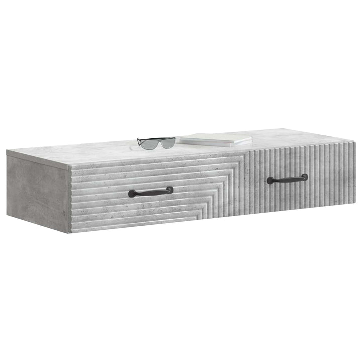Væghængt Sideskab 87,5 x 34,5 x 17 cm Konstrueret træ Betongrå