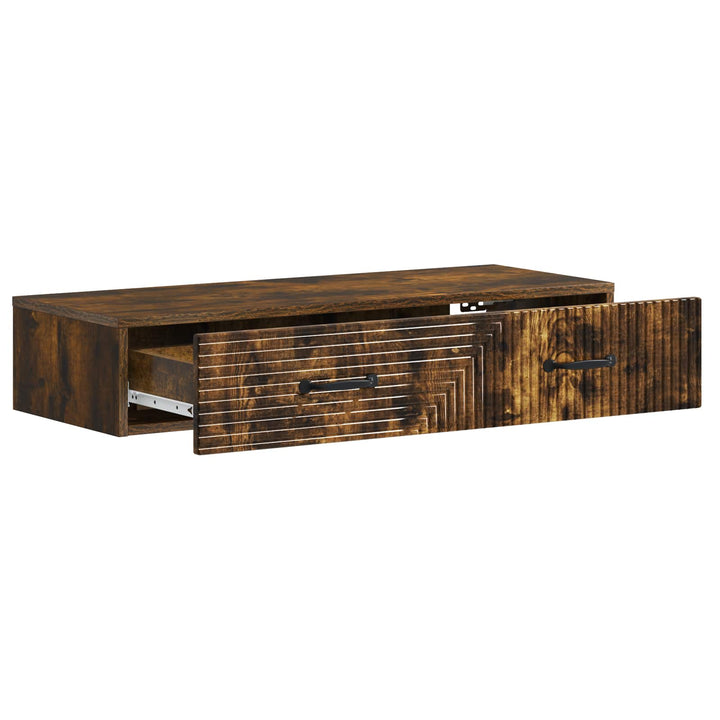 Væghængt Sideskab Røget eg 87,5 x 34,5 x 17 cm Konstrueret træ
