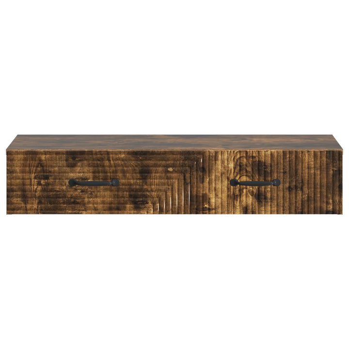 Væghængt Sideskab Røget eg 87,5 x 34,5 x 17 cm Konstrueret træ