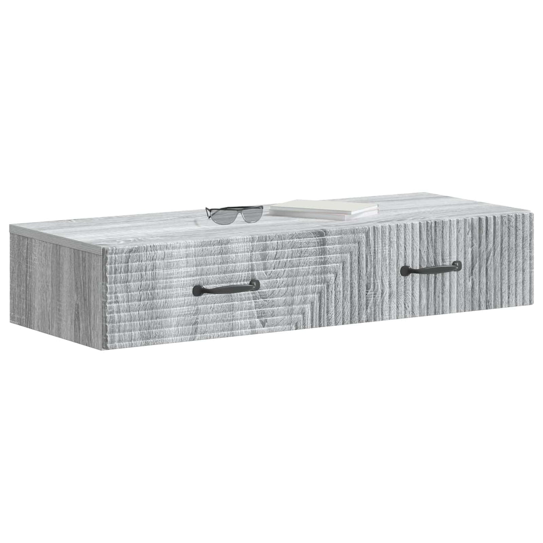 Væghængt Sideskab Grå sonoma-eg 87,5 x 34,5 x 17 cm