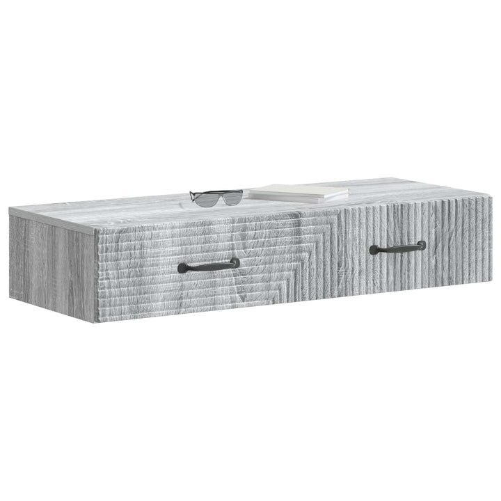 Væghængt Sideskab Grå sonoma-eg 87,5 x 34,5 x 17 cm