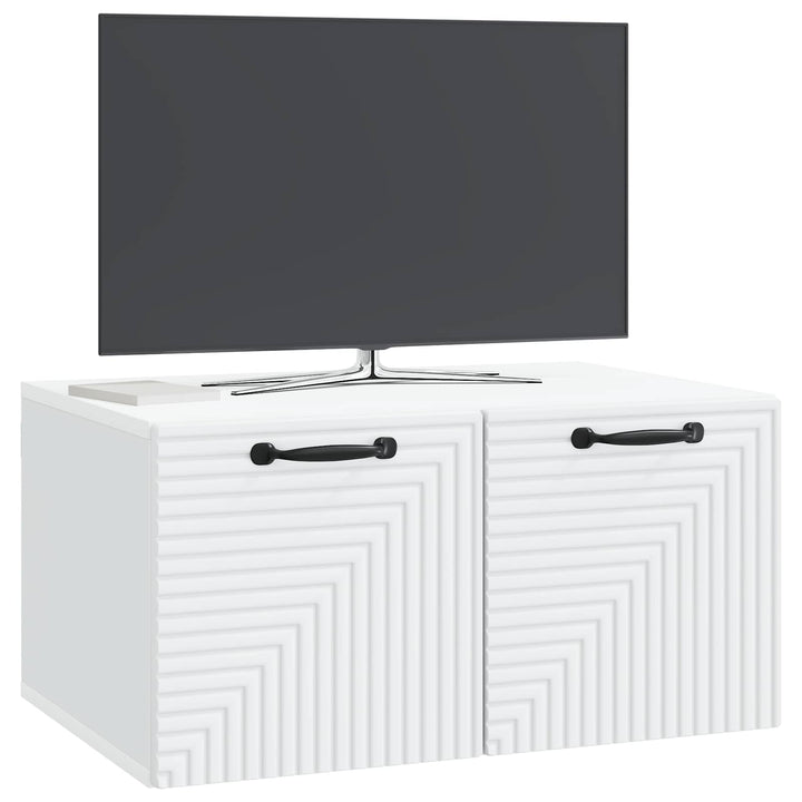 Væghængt TV-skab Hvid 59,5 x 41 x 30 cm Konstrueret træ