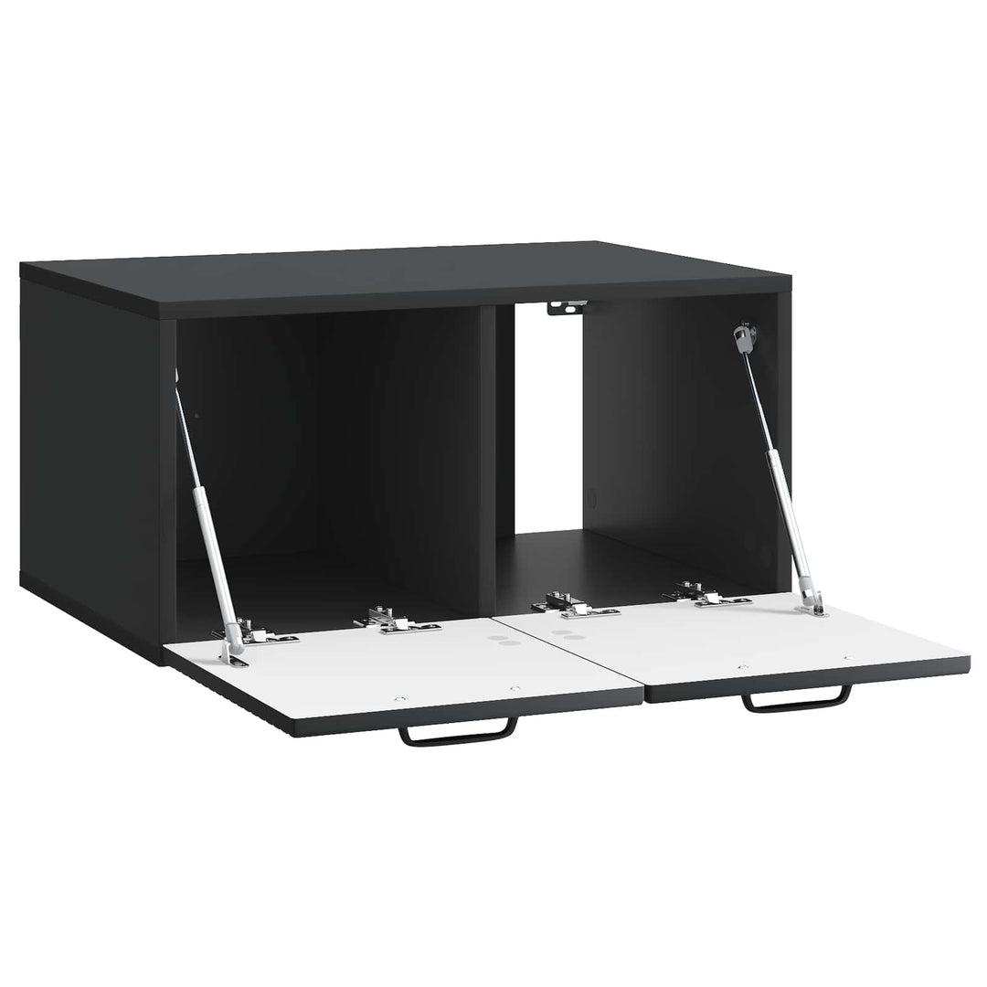 Væghængt TV-skab Sort 59,5 x 41 x 30 cm Konstrueret træ