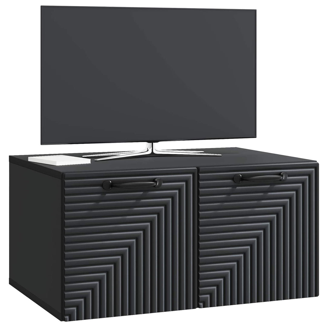 Væghængt TV-skab Sort 59,5 x 41 x 30 cm Konstrueret træ