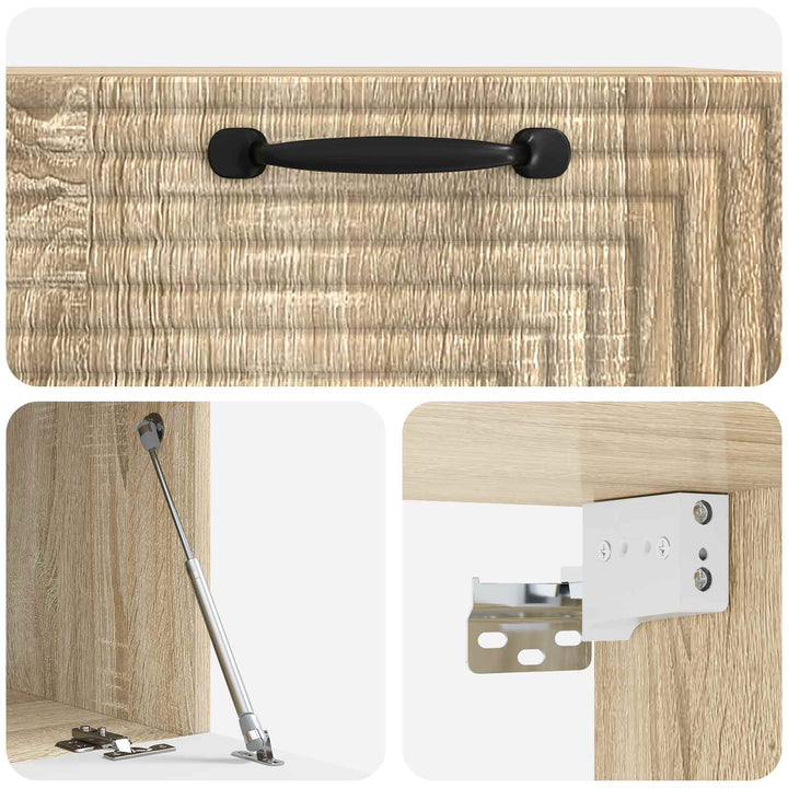 Væghængt TV-skab Sonoma-eg 59,5 x 41 x 30 cm Konstrueret træ