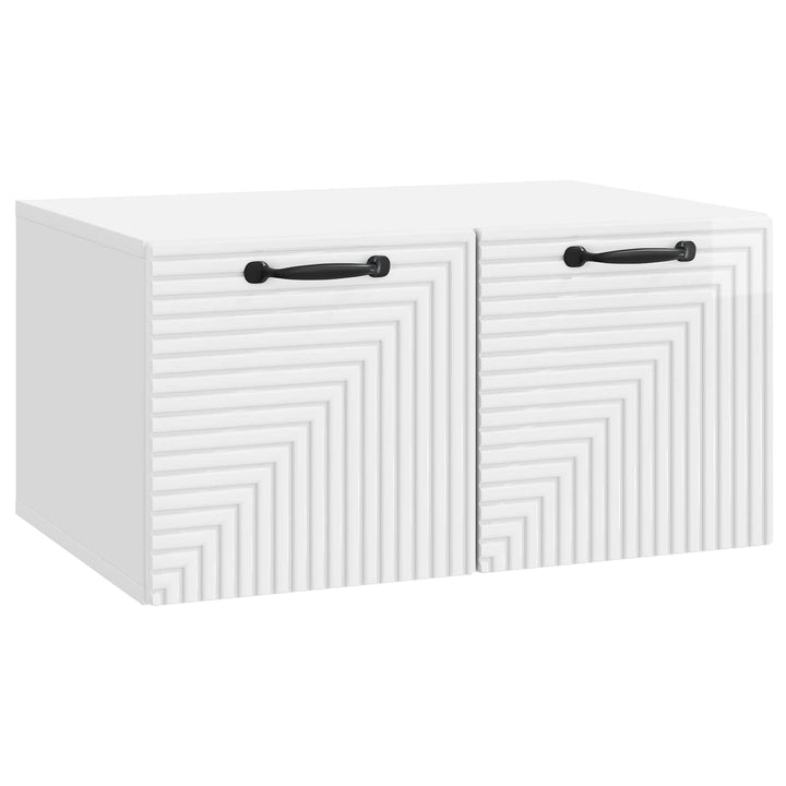 Væghængt TV-skab Vægmonteret Hvid højglans 59,5 x 41 x 30 cm