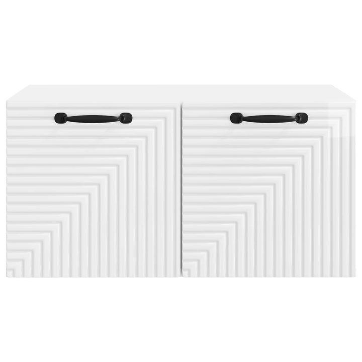 Væghængt TV-skab Vægmonteret Hvid højglans 59,5 x 41 x 30 cm