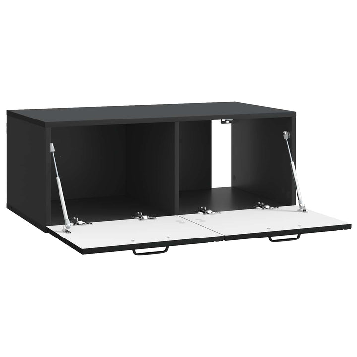 Væghængt TV-skab Sort 78,5 x 41 x 30 cm Konstrueret træ