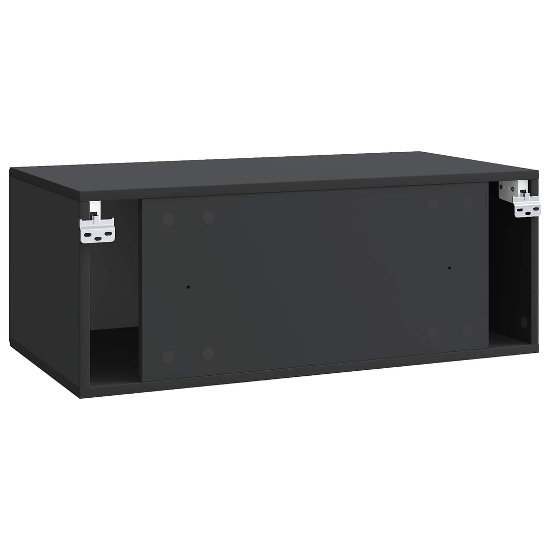 Væghængt TV-skab Sort 78,5 x 41 x 30 cm Konstrueret træ