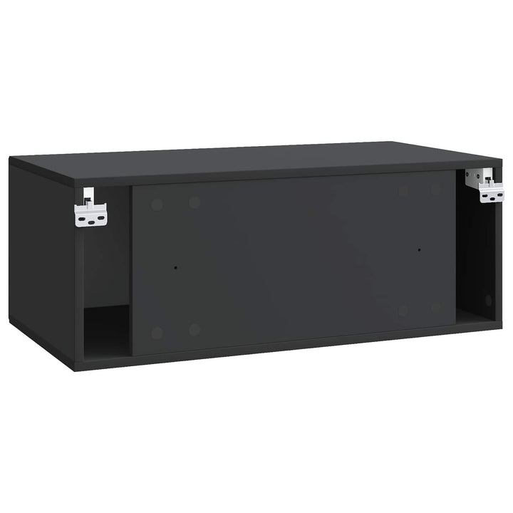 Væghængt TV-skab Sort 78,5 x 41 x 30 cm Konstrueret træ