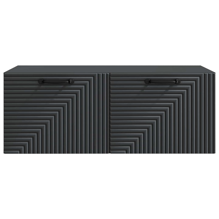 Væghængt TV-skab Sort 78,5 x 41 x 30 cm Konstrueret træ