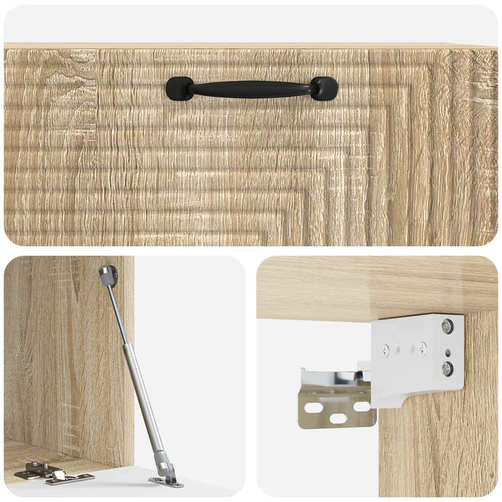 Væghængt TV-skab Sonoma-eg 78,5 x 41 x 30 cm Konstrueret træ
