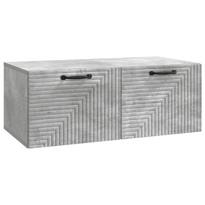 Væghængt TV-skab Betongrå 78,5 x 41 x 30 cm Konstrueret træ