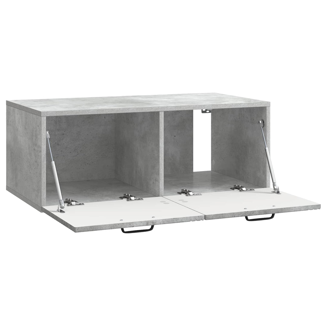 Væghængt TV-skab Betongrå 78,5 x 41 x 30 cm Konstrueret træ