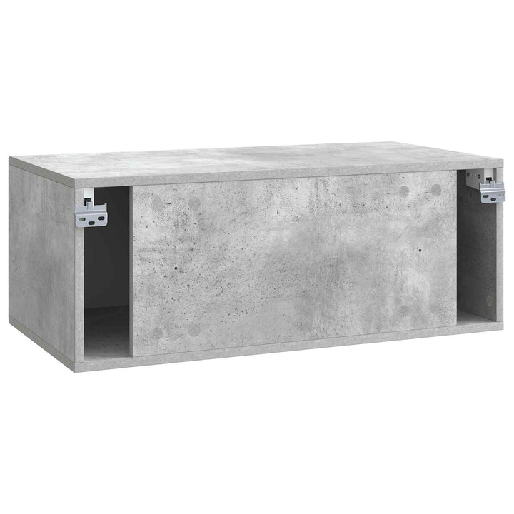 Væghængt TV-skab Betongrå 78,5 x 41 x 30 cm Konstrueret træ