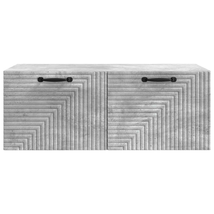 Væghængt TV-skab Betongrå 78,5 x 41 x 30 cm Konstrueret træ