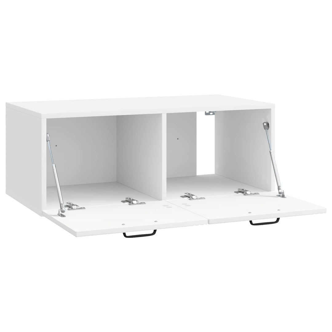 Væghængt TV-skab Vægmonteret Hvid højglans 78,5 x 41 x 30 cm