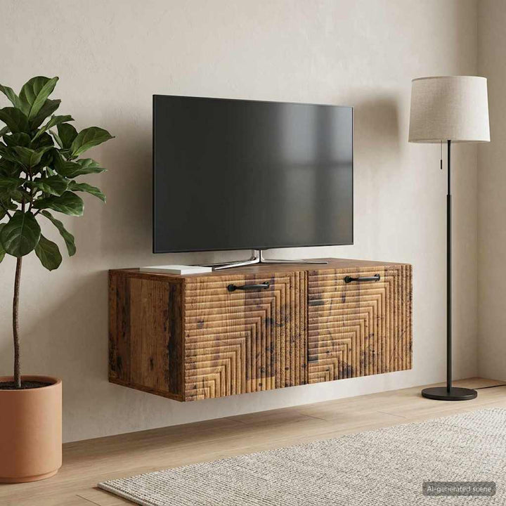 Væghængt TV-skab Gammelt træ 78,5 x 41 x 30 cm Konstrueret træ
