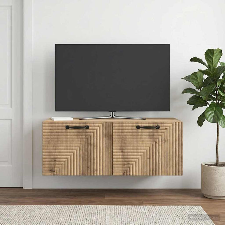 Væghængt TV-skab 78,5 x 41 x 30 cm Artisan-eg Konstrueret træ